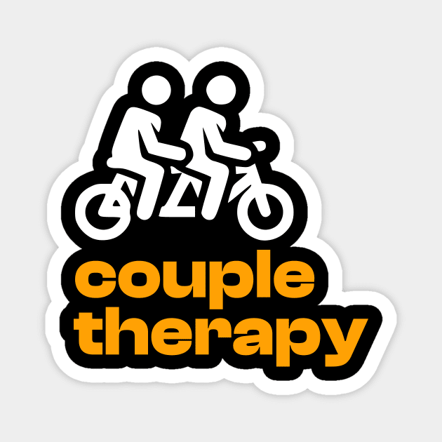 Couple Therapy Tandem Bike Magnet by silly bike