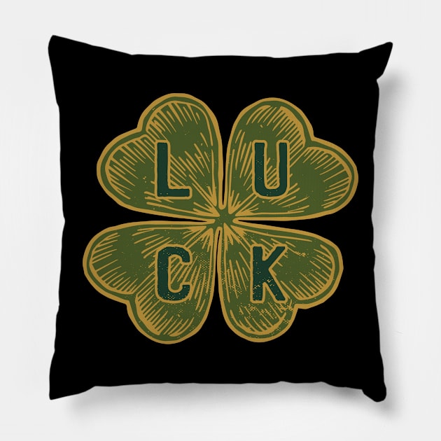 Clover Luck Pillow by EarlAdrian