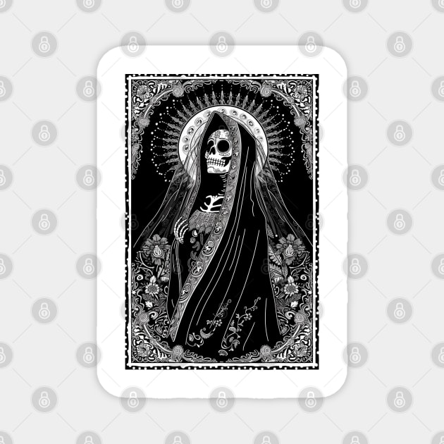 Santa Calavera Mexicana Magnet by TacoTruckShop