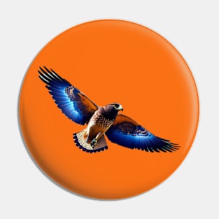 Majestic Hawk Design Pin