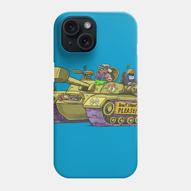 team in a desert tank Phone Case by duxpavlic