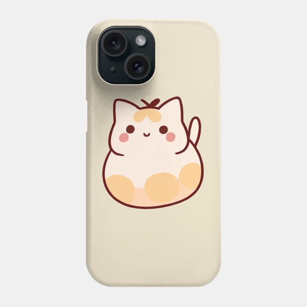 cute kawaii cat mochi Phone Case by Kawaii Bomb