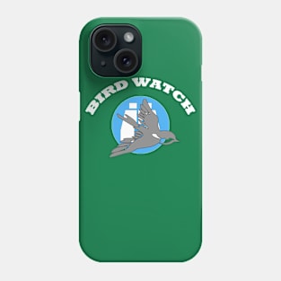 Bird Watch Silhouette and Binoculars Phone Case