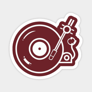 Vintage Record Player Illustration // Vinyl Lover Magnet