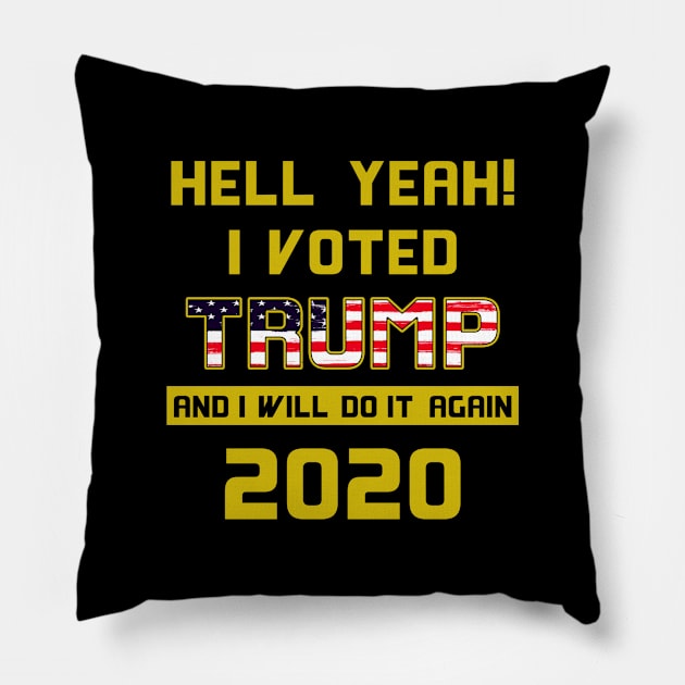 Vote Trump 2020 Pillow by TheBestHumorApparel