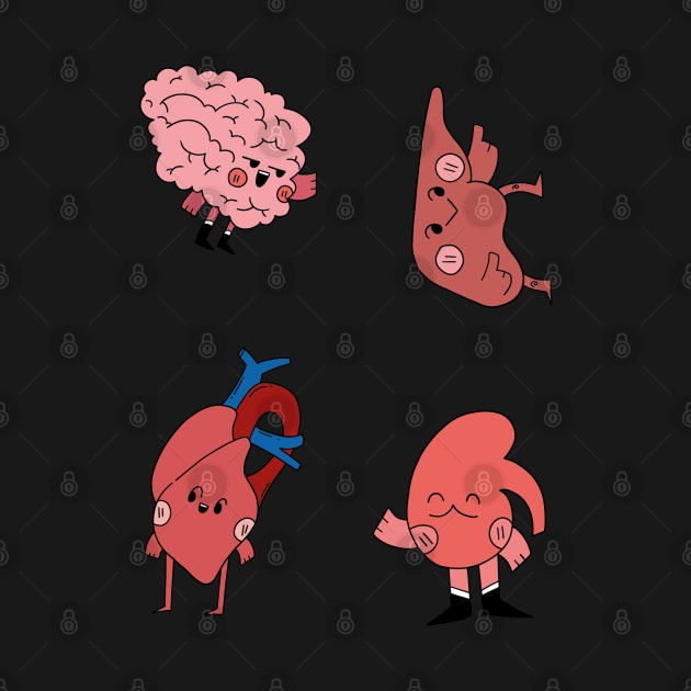 Cute Anatomy Internal Organs Body by Lapiiin's Cute Sticker