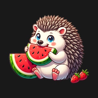 Hedgehog enjoys watermelon T-Shirt