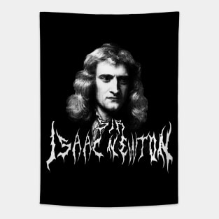 Sir Isaac Newton Metal (black and white) Tapestry