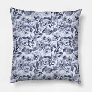 Floral roses thick brush stroke Pillow