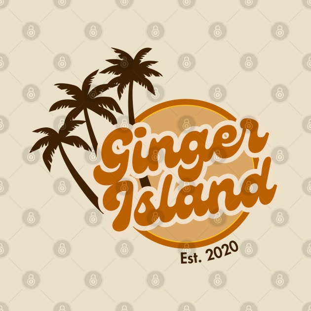 Ginger Island Retro 60s Vibes | Indie Gamie | Orange and Yellow | Tropical Beach Summer | Unoffical Stardew Valley Merch by Flourescent Flamingo