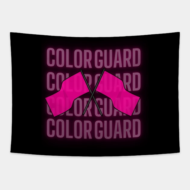 Color Guard Mom Retro flag Tapestry by David white