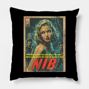 N.I.B. , A vintage comics cover Pillow