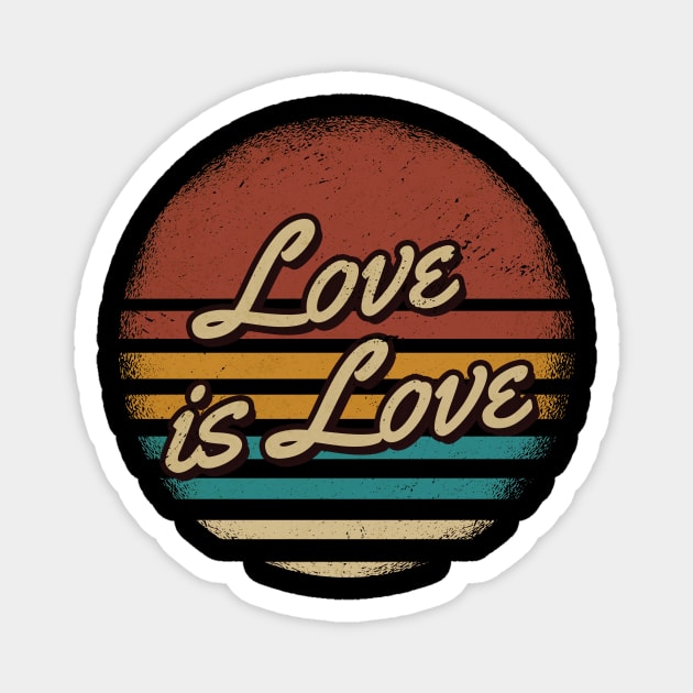 Love is Love Retro Style Magnet by JamexAlisa