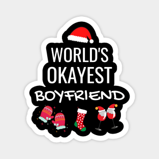 World's Okayest Boyfriend Funny Tees, Funny Christmas Gifts Ideas for Boyfriend Magnet