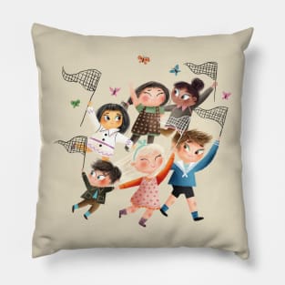 Butterfly catching Pillow