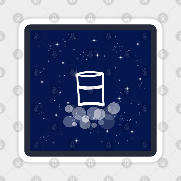 barrel, container, vessel, oil, petroleum, illustration, night, cosmoc, space, galaxy, stars Magnet by grafinya