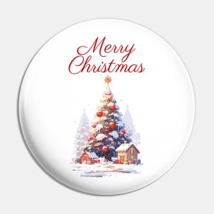 Merry Christmas decorated tree Pin