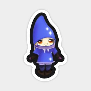 Cute Blue Female Gnome Magnet