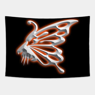 Wolf and butterfly 3d super soft blend drawing cute cool colorful Tapestry