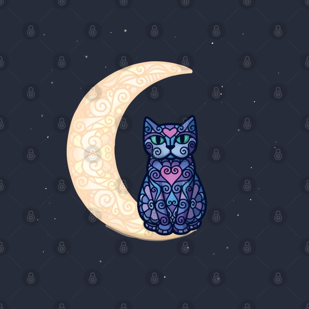 Moon cat by Doodlecats 