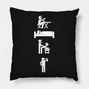 Eat Sleep Fuck Drink Dirt Bike Motocross Humor Pillow