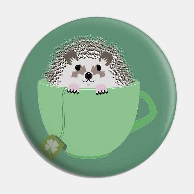 Shamrock Hedgehog Pin by Theokotos