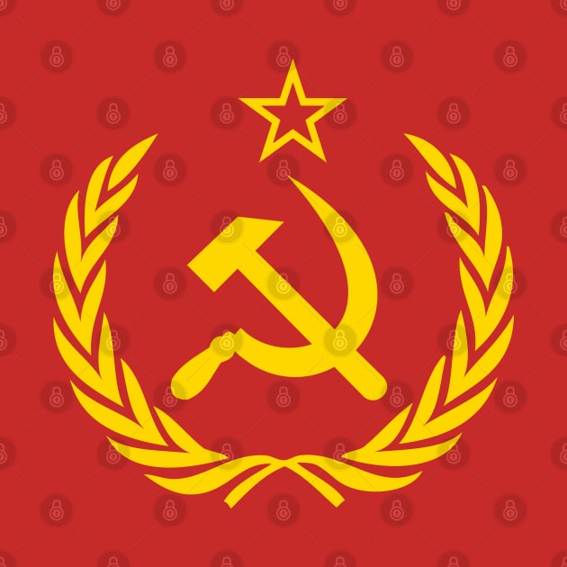 Soviet Union CCCP USSR Emblem Red by TeeShirtsOutletStore