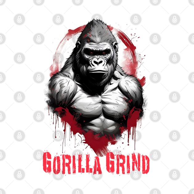 Fierce Silverback Gorilla Grind Distressed Design by TF Brands