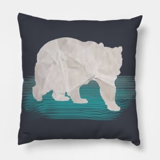 PAPER POLAR BEAR Pillow