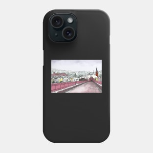 Heidelberg old town, old bridge, Heiliggeistkirche and castle Phone Case