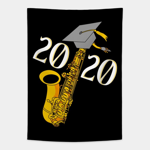 Saxophone 2020 Graduation Tapestry by Barthol Graphics