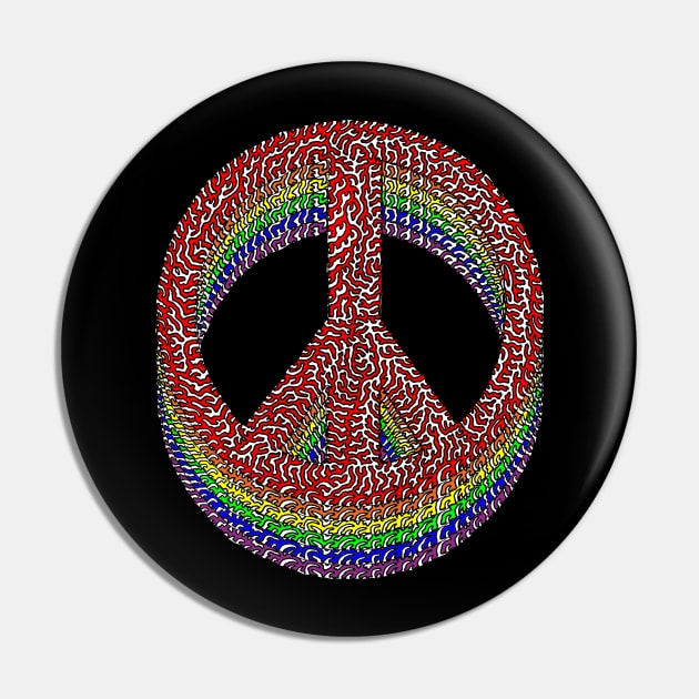 Peace Symbol Pin by NightserFineArts