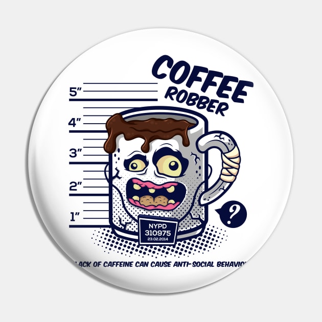 Coffee Robber Pin by Squinked