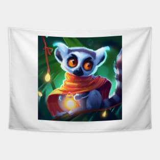 Cute Lemur Drawing Tapestry