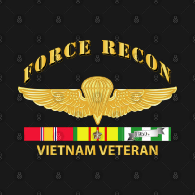 USMC - Force Recon WIngs Vietnam Vet w VN SVC - Marine Corps - T-Shirt ...