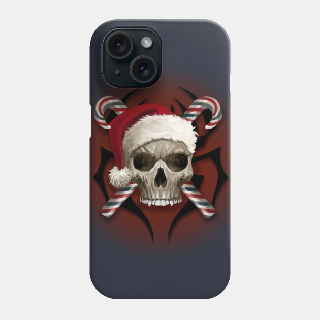 Christmas Skull Phone Case by Mystik Media LLC