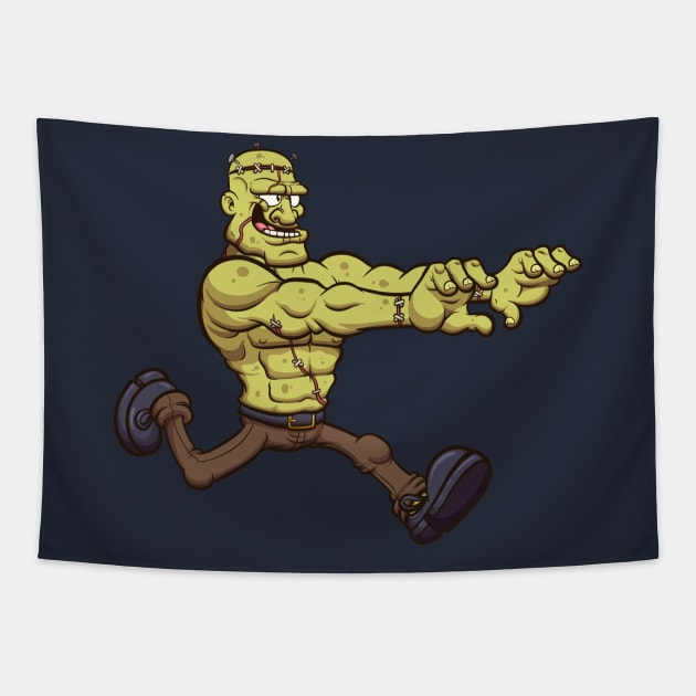 Running Frankenstein Monster Tapestry by TheMaskedTooner