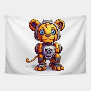 Cartoon lion robots. T-Shirt, Sticker. Tapestry