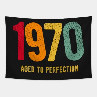 Retro Vintage 1970 aged to perfection birthday Tapestry