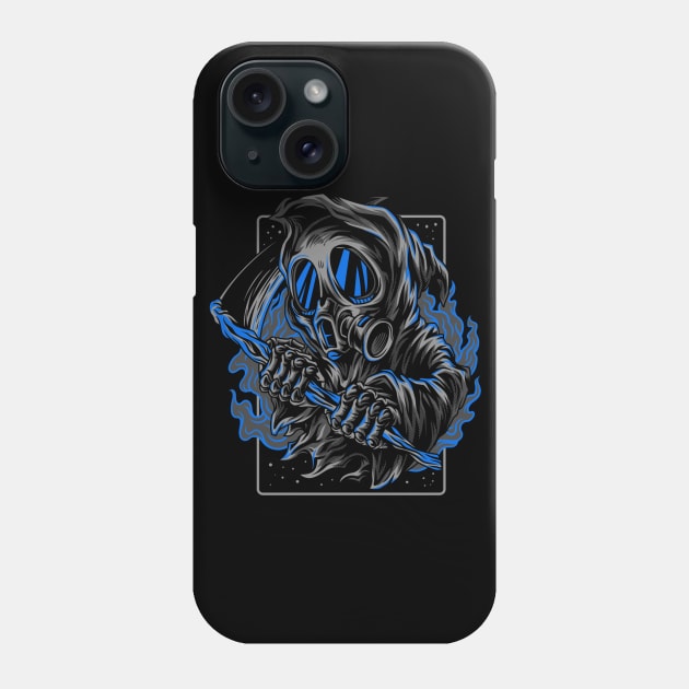 Reaper Scythe Smoke Blue Phone Case by BradleyHeal