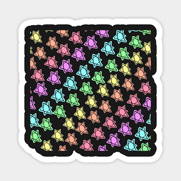 Pastel Star Sticker Pack Magnet by HeavenlyTrashy