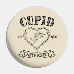 Cupid University T-Shirt, Cute Valentine's Day Shirt, Cute College Sweatshirt Classic T-Shirt, Black Pin