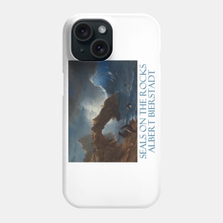 Seals on the Rocks by Albert Bierstadt Phone Case