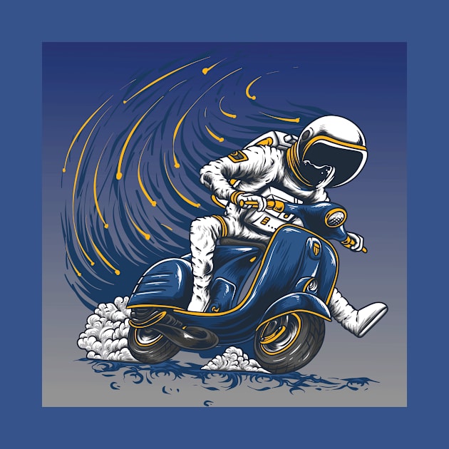 astronaut riding by friendidea