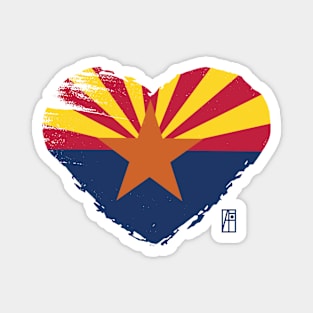 U.S. State - I Love Arizona - Arizona Flag Magnet