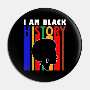 I Am Black History Pin