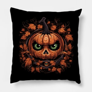 Halloween Pumpkin, Spooky Pumpkin Face Pillow