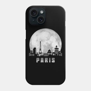 Paris France Skyline Full Moon Phone Case