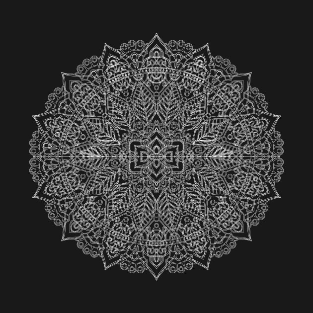 Mandala Line Art Ornigram by Rayraypictures