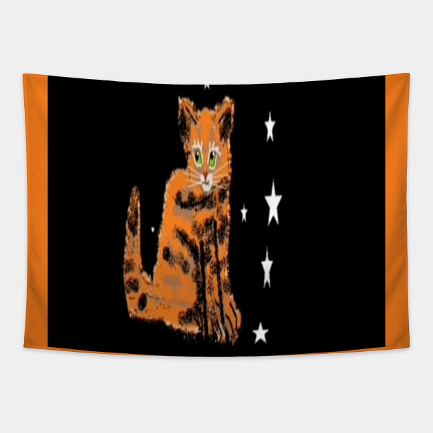 star cat Tapestry by ArtesManuaisRosaMaria